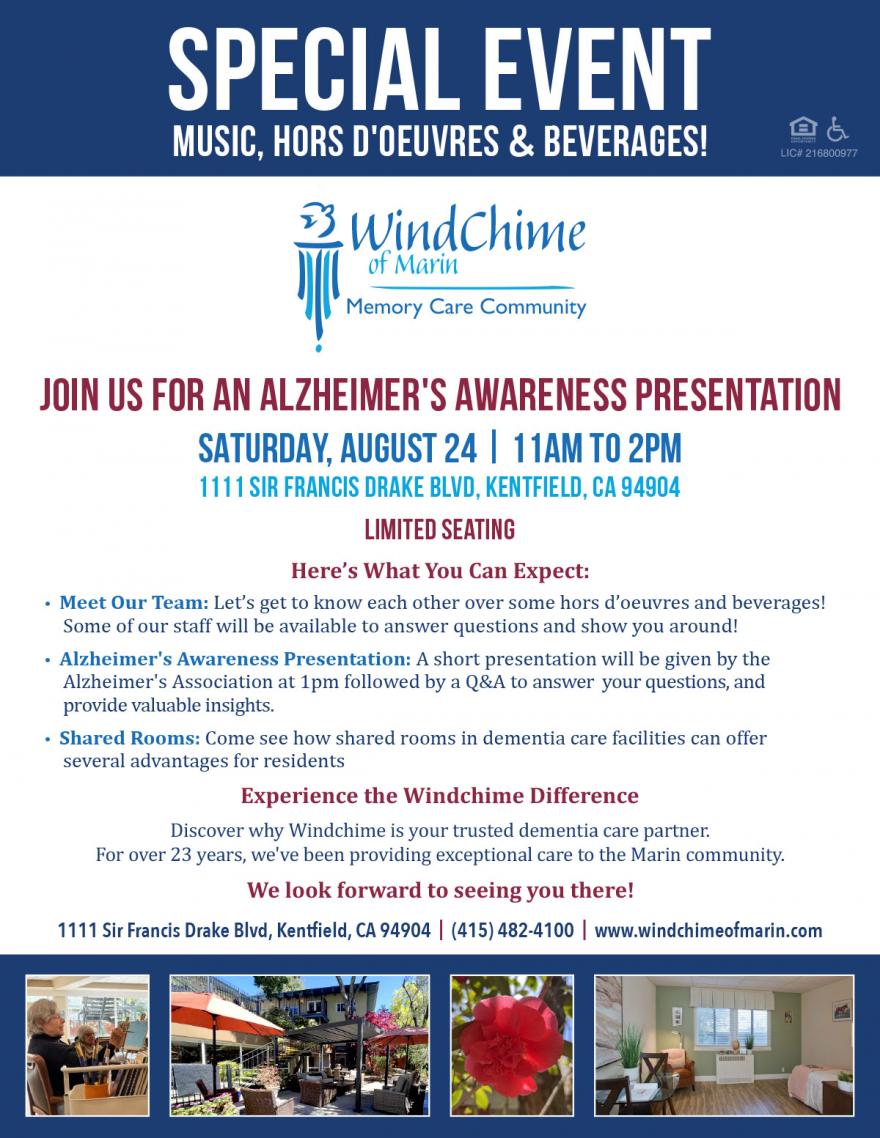 Join Us For An Alzheimer's Awareness Presentation flyer image